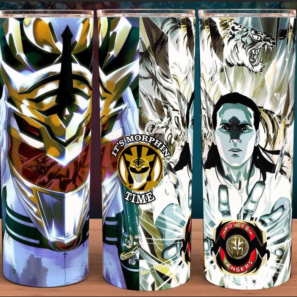 The White Ranger Power Rangers Tommy Morphin Time Cup Mug Tumbler 20oz